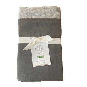 Pottery Barn Belgian Flax Flagstone Gray Linen Flange Tencel Standard Sham  New